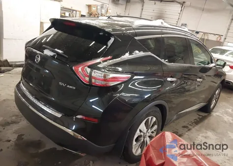 2015 Nissan Murano Sv z USA, uszkodzony, nr VIN 5N1AZ2MH7FN244497